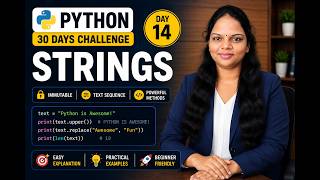 Python Day 14 | Strings & Methods Explained | Python in 30 Days #python #pythonprogramming