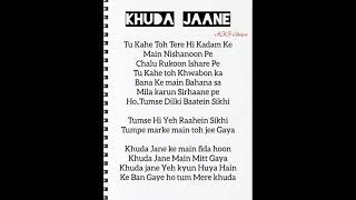 Download lagu Khuda Jaane song lyrics|Shilpa Rao & KK #shorts #viral #songlyrics #shilparao #kk #trending#ytshorts mp3