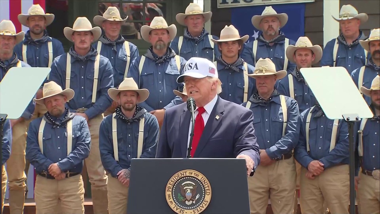 In the middle of speech, Trump says teleprompters 'aren't working, and here I stand'