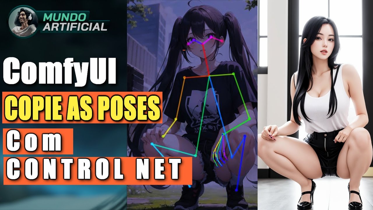 Copie as Poses, Coloque a Influencer Como você Quiser! -  Como usar Control NET no ComfyUI