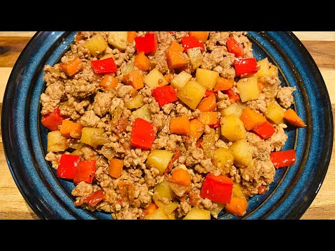 Ground Pork with Vegetables 