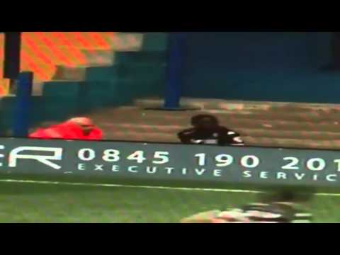 Wigan’s Leon Barnett suffers slapstick fall over a throw-in v Bury