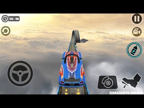 Impossible Stunt Car Tracks 3D: Blue Car Unlocked Driving Stunts Levels 10 to 12 - Android GamePlay