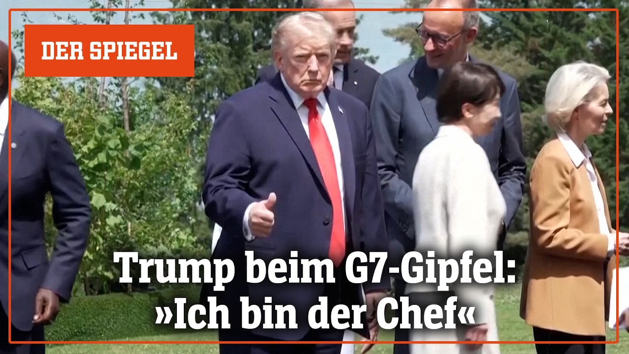 Szenen vom G7-Gipfel: Trump plustert sich auf und Meloni lässt das Rauchen sein | DER SPIEGEL