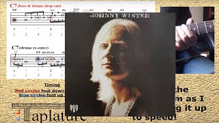 Be Careful with a Fool Slow and Close-Up Guitar Lesson (Johnny Winter)
