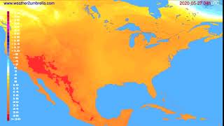 Temperature forecast USA & Canada // modelrun: 12h UTC 2020-05-26