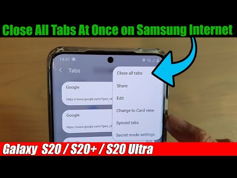 Galaxy S20/S20+: How to Close All Tabs At Once on Samsung Internet