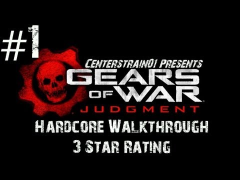 Gears Of War Judgment - Hardcore Walkthrough - Chapter 1 - Part 1 - Old Town - 3 Stars
