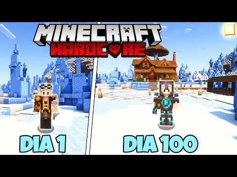 SOBREVIVI 100 DIAS NO BIOMA DE GELO DO MINECRAFT