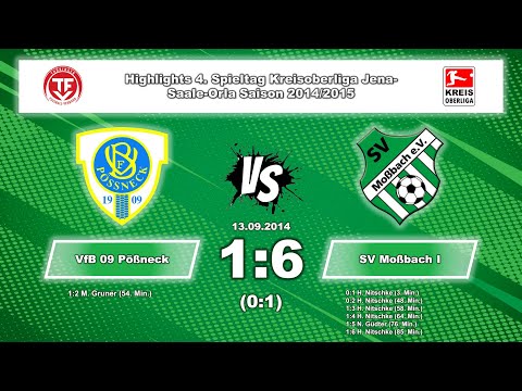 VfB 09 Pößneck - SV Moßbach I 1:6 (0:1) Highlights 13.09.2014