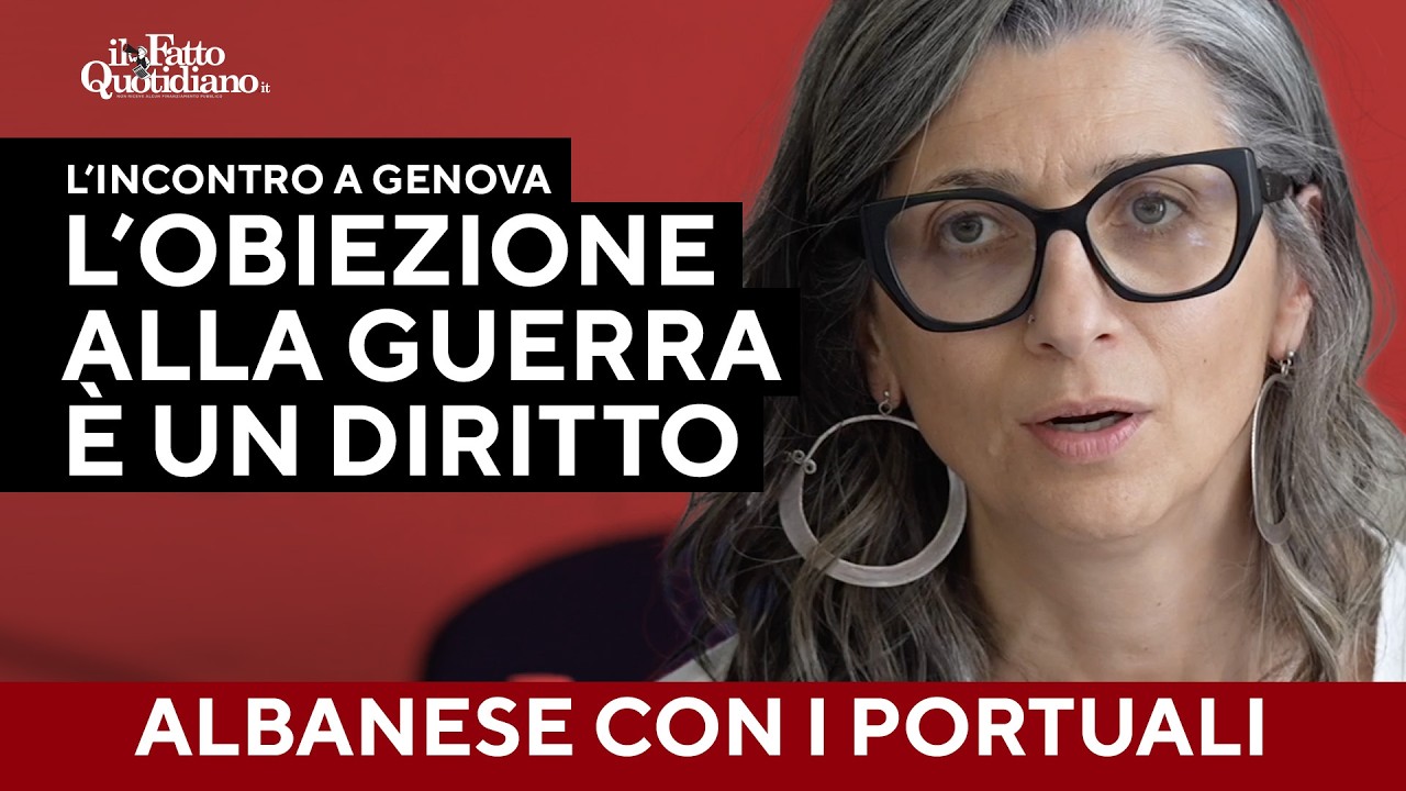 Albanese con i portuali a Genova: "L’obiezione di coscienza alla guerra è un diritto costituzionale"