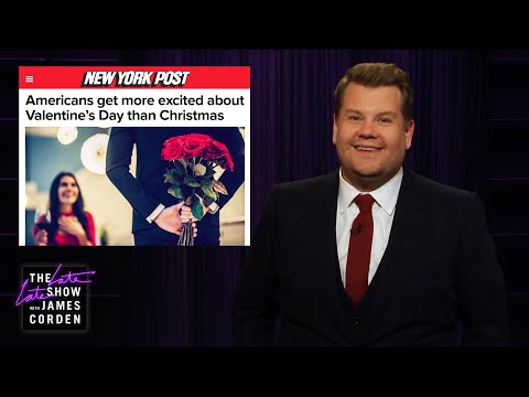 ジェームズ・コーデン、バレンタインデーに問題あり (James Corden Has Issues with Valentine's Day)