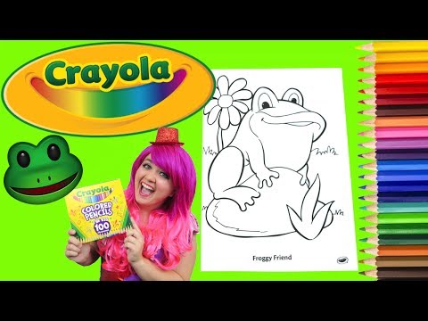 Coloring A Frog Crayola Coloring Book Page Colored Pencil Prismacolor | KiMMi THE CLOWN Video
