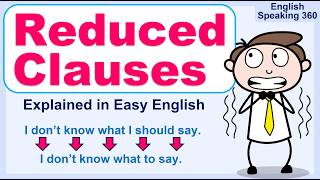 How to REDUCE CLAUSES in English  (6 Types with Rules, Examples, and a Final Quiz)