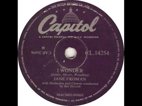 UK New Entry 1955 (68) Jane Froman - I Wonder