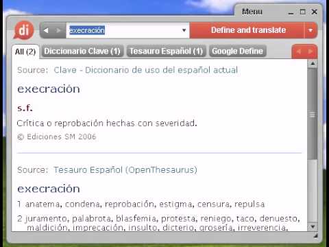 Definición de execración