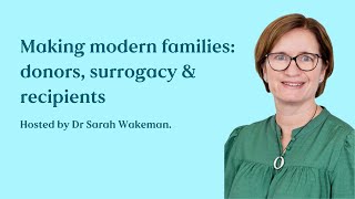 Making modern families: donors, surrogacy & recipients | Dr Sarah Wakeman