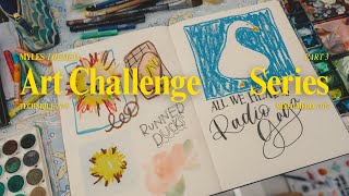 Speed Painting My Son’s Favorite Things | 10-Minute Watercolor Challenge