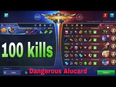 1 vs 5 custom 100 kill challenge || Alucard 100 kills possible