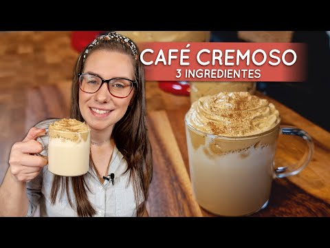 Café cremoso quente ou gelado, APENAS 3 INGREDIENTES