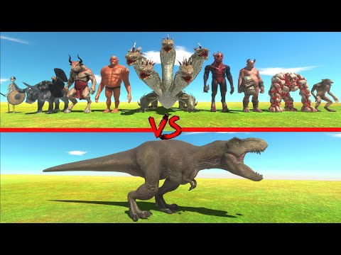Rexy Trex vs infernals and fantasy units - Animal Revolt Battle Simulator