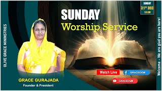 thumb for 🔴 Live  - Sunday Worship Service  | Olive Grace Ministries | Grace Gurajada | 31-12-2023