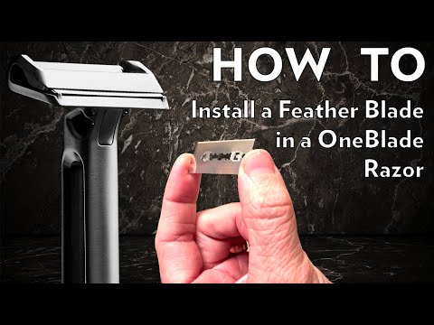 How to install a Feather FHS-10 single-edge blade into a OneBlade Genesis, Hybrid or Core Razor