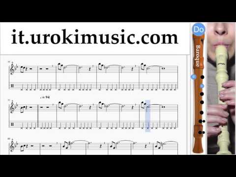 Lezioni di Flauto Dolce B. Mission Impossible - Theme Tutorial Spartito Parte#2 um-i276