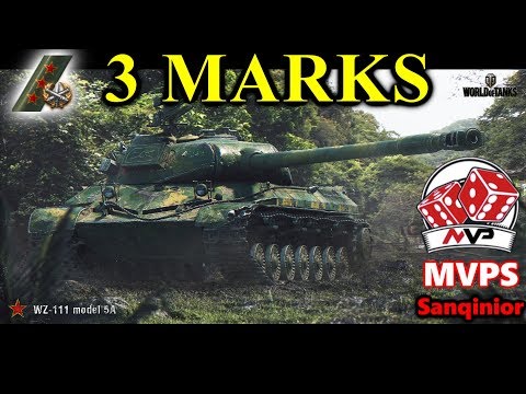 World of Tanks - WZ-111 Model 5A - 13K Damage - 3 MARKS GAME!