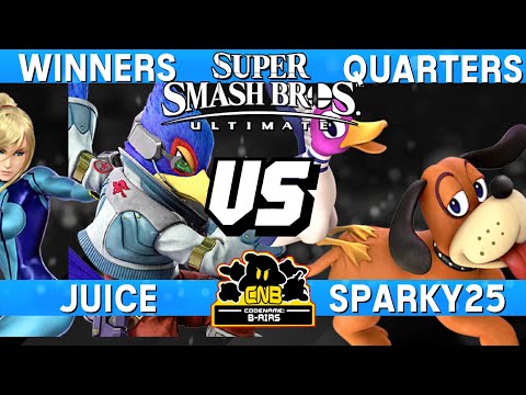 Smash Ultimate Tournament Winners Quarters - Juice (Falco / ZSS) vs Sparky25 (Duck Hunt) - CNB 215