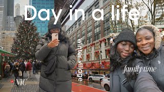 VLOG| NYC Winter Village, Markets & Family Time