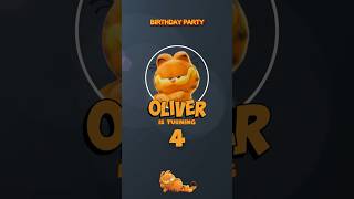 BIRTHDAY VIDEO INVITATION GARFIELD DIGITAL INVITE #birthdayinvitation  #garfield