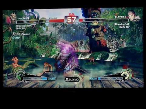 SSF4: XblackvegetaX (Balrog) vs Timedog (Ryu) - GAF Endless Battle Mode - Set 1