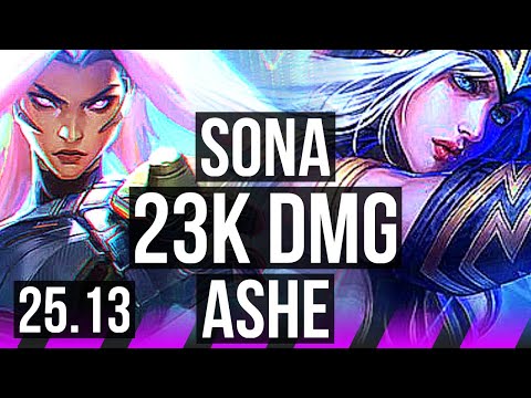 SONA & Twitch vs ASHE & Sivir (SUP) | 23k DMG | NA Master | 25.13