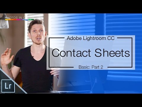 Lightroom CC tutorial - How to make contact sheets In Lightroom 6 Video