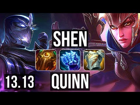 SHEN vs QUINN (TOP) | 4/0/19, 1500+ games, 2.0M mastery | KR Master | 13.13