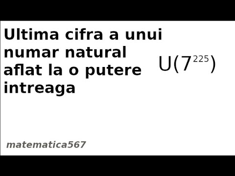 Ultima cifra a unui numar aflat la o putere