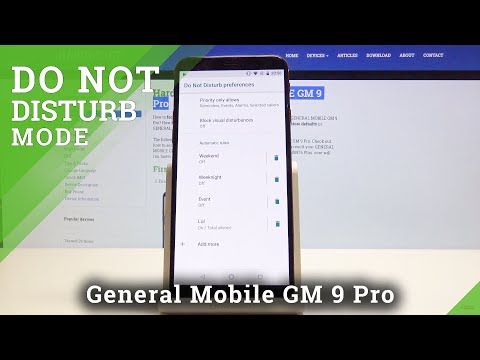 How to Activate Do Not Disturb Mode in GENERAL MOBILE GM 9 Pro - Customize DND