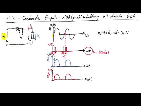 05 - Leistungselektronik - Gleichrichter - Gesteuerte Einpuls-Mittelpunktschaltung M1C - induktive L