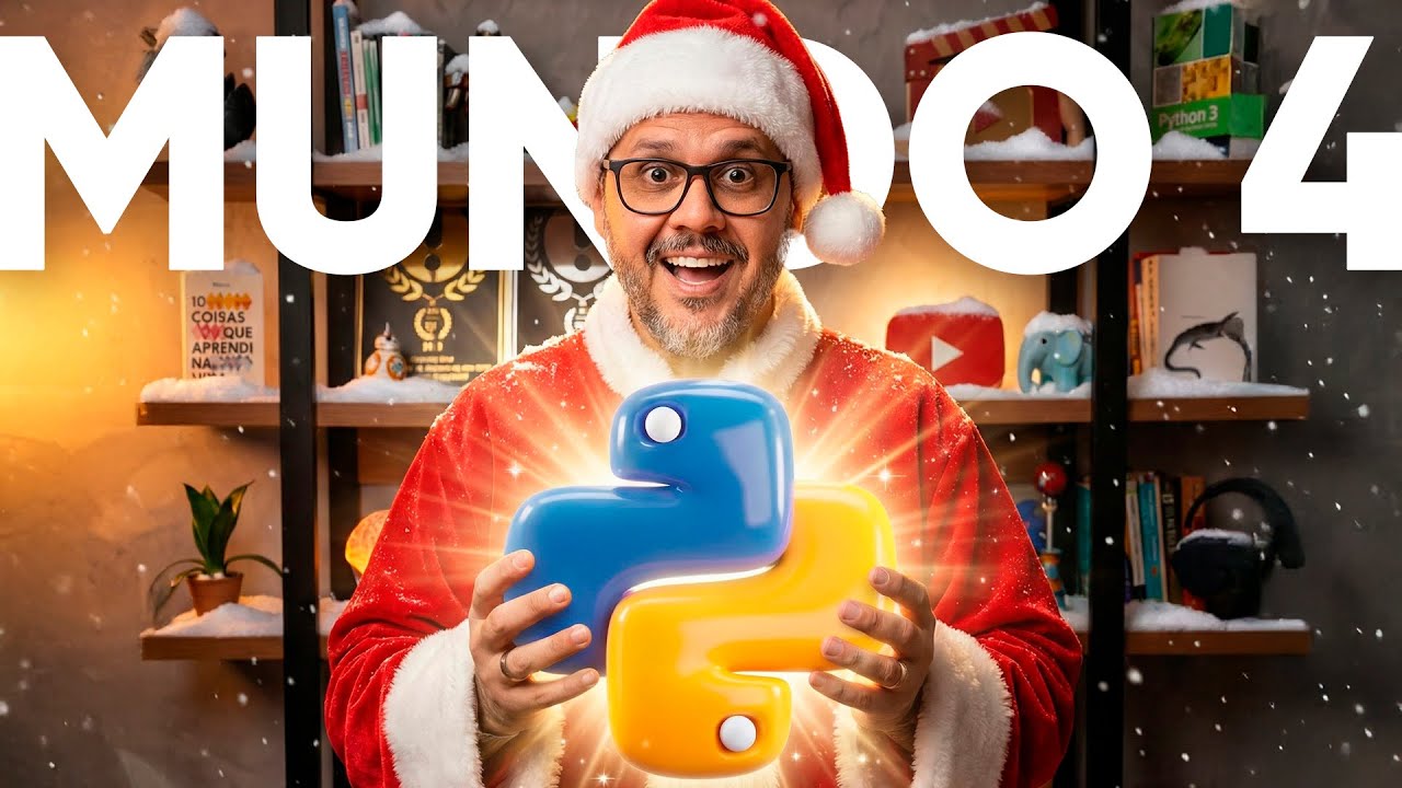 🎄 Mundo 4 de Python é seu presente de Natal 🎅🏻🎁