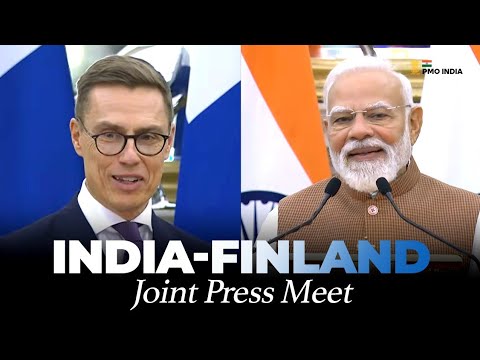 PM Modi, Finland President Alexander Stubb attend joint press meet at Hyderabad House, New Delhi
