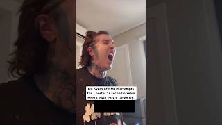 Oli Sykes attempts Chester’s 17 second scream… #bringmethehorizon #bmth #linkinpark #metal