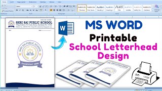 Download lagu MS Word Me School Letterhead Kaise Banaye? | How to Create a School Letterhead in MS Word mp3