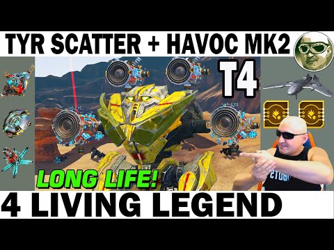 Ancient TYR SCATTER + HAVOC 4 LIVING LEGEND WAR ROBOTS REMASTERED 6.7 TYR LONG LIFE! MAX GAMEPLAY WR