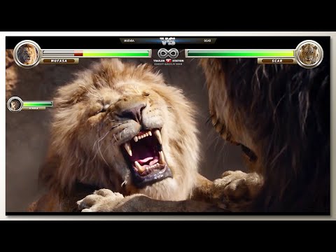 Mufasa vs Scar with Healthbars