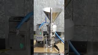 Bitumen emulsion production in laboratory setting                        #bitumen #asphalt #emulsion