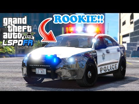 GTA 5 Mods - Training a Rookie Cop... BIG FAIL!! (LSPDFR Gameplay)