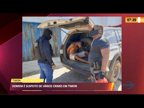 Homem é preso suspeito de ameaçar policiais e atirar contra parede de delegacia de Timon 26 05 202