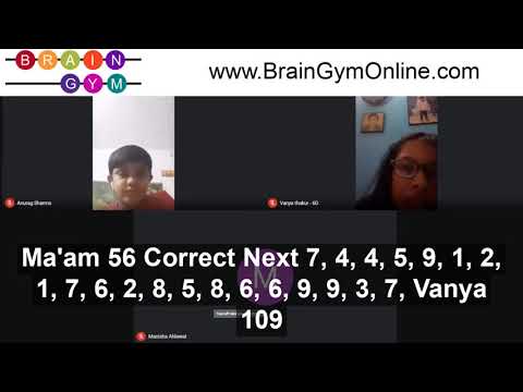 1 Digit 20 Rows Brain Gym Dictation - Abacus Academy