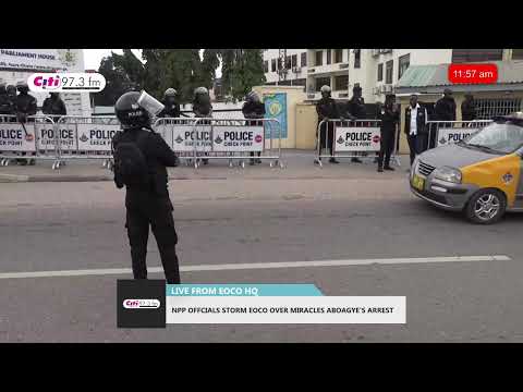 BREAKING! NPP officials storm EOCO after Dennis Miracles Aboagye's arrest | Channel One TV LIVE!